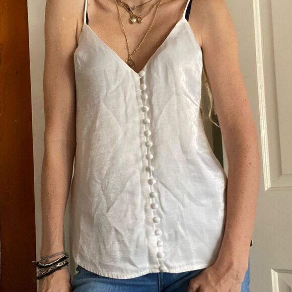 Lulu’s white from button sleeves blouse size small - Picture 3 of 14